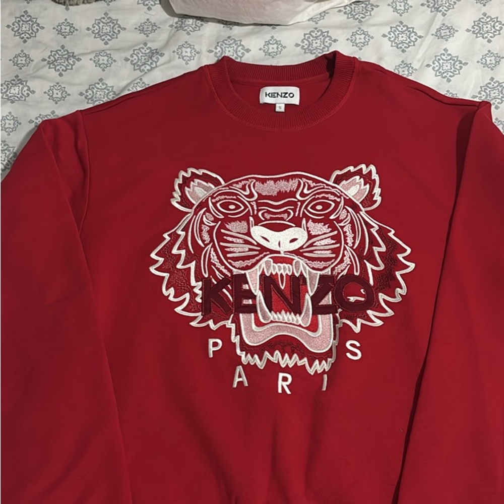 Kenzo Red Tiger Embroidered Men's Sweater
